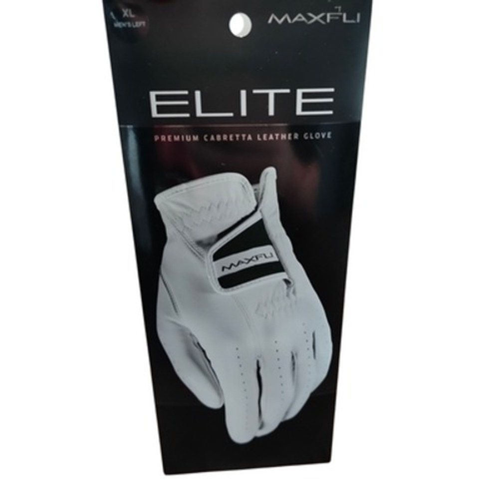 Maxfli Elite Golf Glove XL Mens Left Premium Cabretta Leather White New Soft